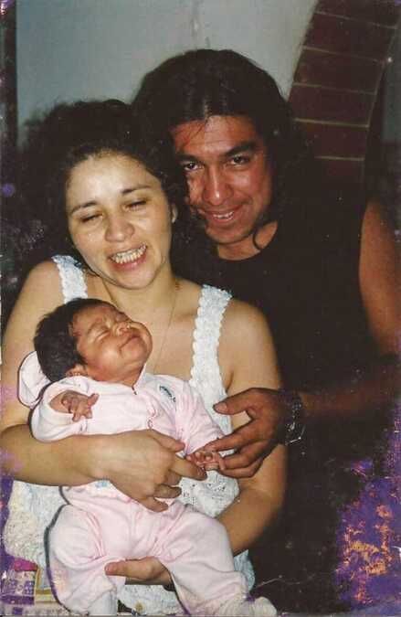 Familia. Aldo Cruz, María Rosa Oliva y su hija Aldana.