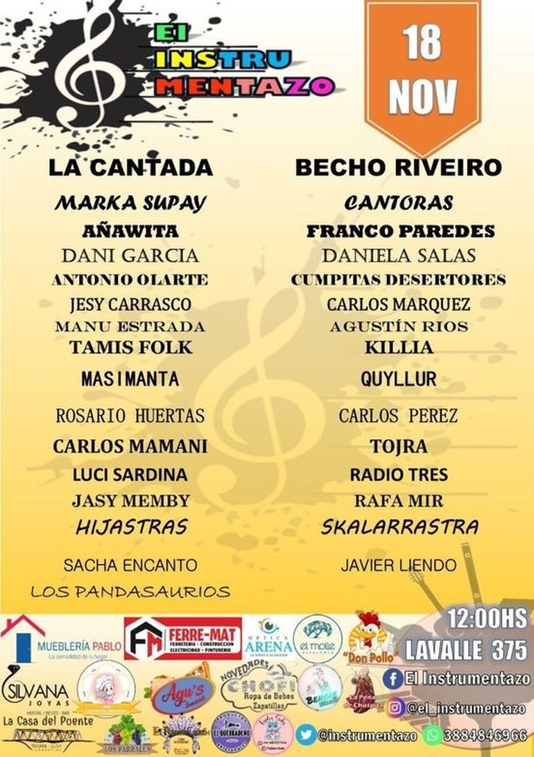 Instrumentazo a beneficio de la Escuela de Música.