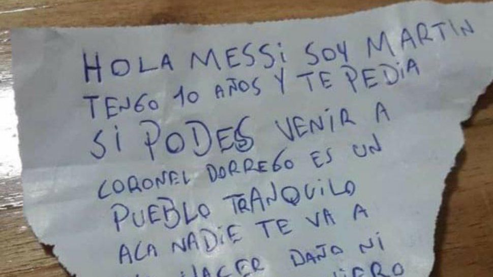 Martín le escribió una conmovedora carta a Messi