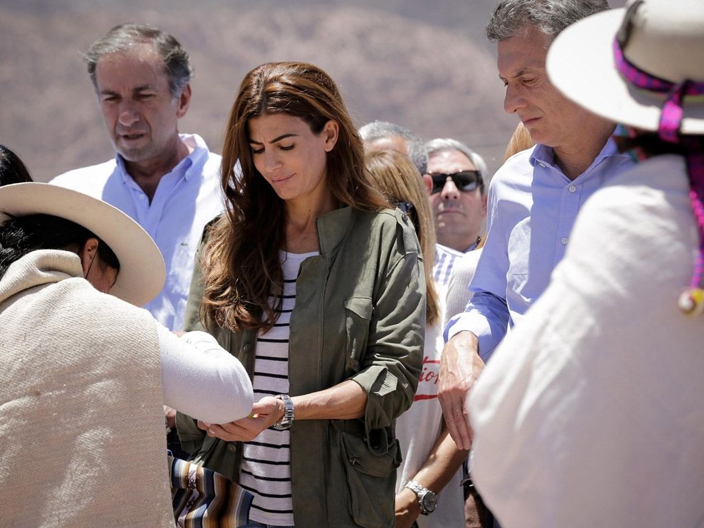 Juliana Awada junto a Macri