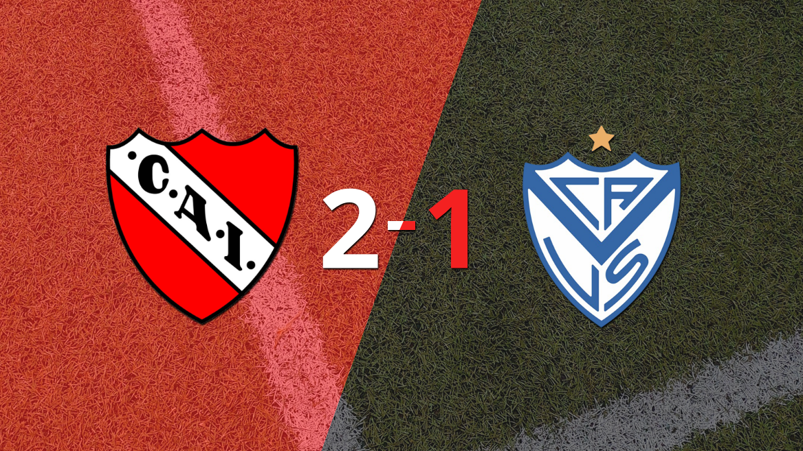 matias gimenez anota doblete en la victoria por 2 a 1 de independiente sobre velez