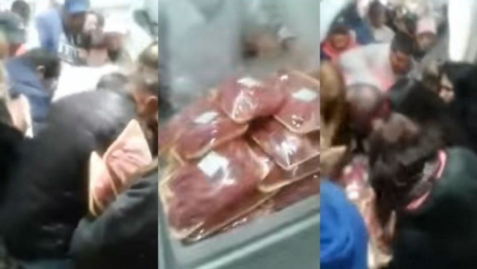 Locura y desesperación entre clientes para conseguir una bandeja de milanesas en oferta