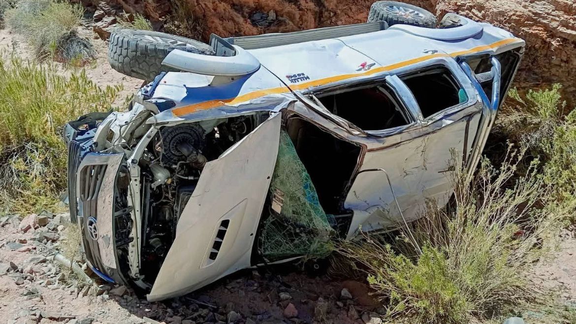 Cinco heridos en Susques tras un impactante vuelco en Ruta Nacional 52