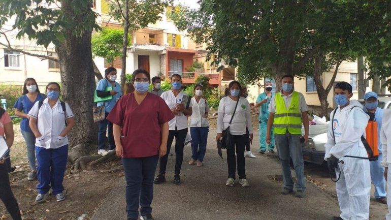 Personal del operativo de rastrillaje. 