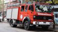 Bomberos trabajaron por un incendio en un canal de televisión.