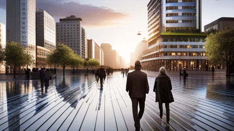 Así se vería Montevideo en el año 2050, según la inteligencia artificial