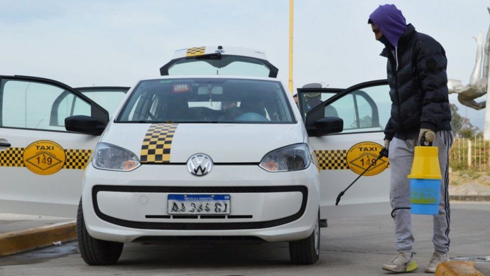 asi desinfectaran gratuitamente los taxis en palpala