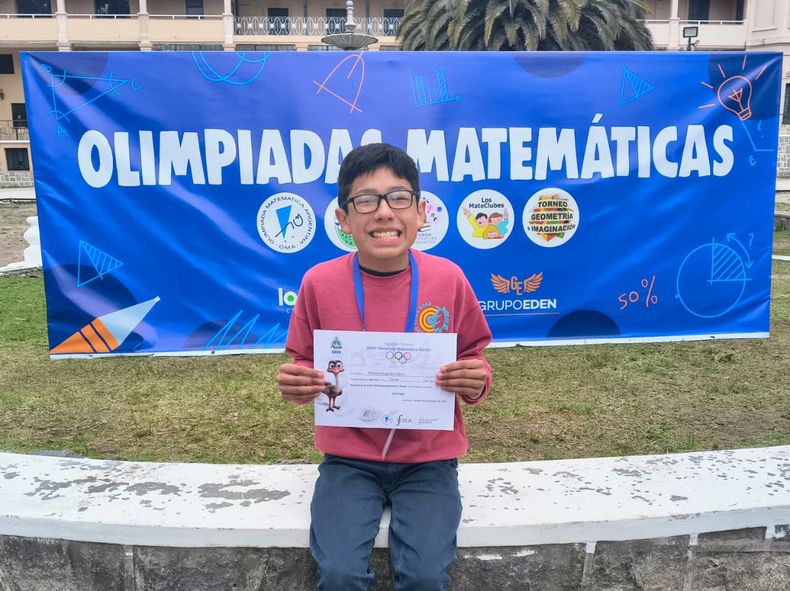 El jujeño Máximo en la Olimpíada Nacional de Matemática.