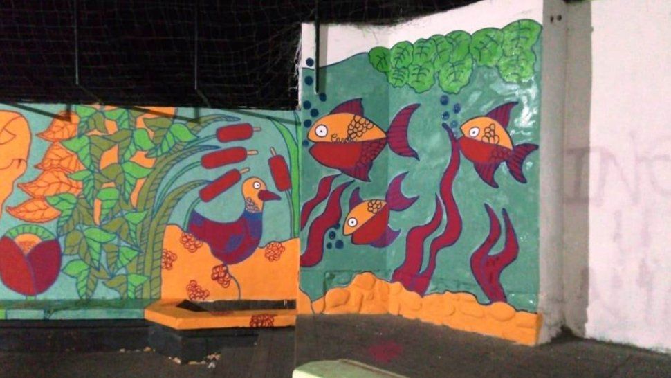 Indignante: arruinaron un mural que se pinta en el centro de la ciudad