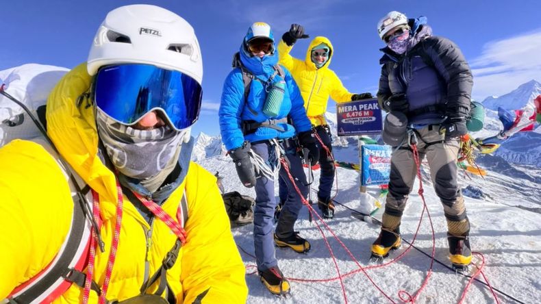 Orgullo jujeño: tres montañistas hicieron cumbre a 6.470 metros en el Himalaya