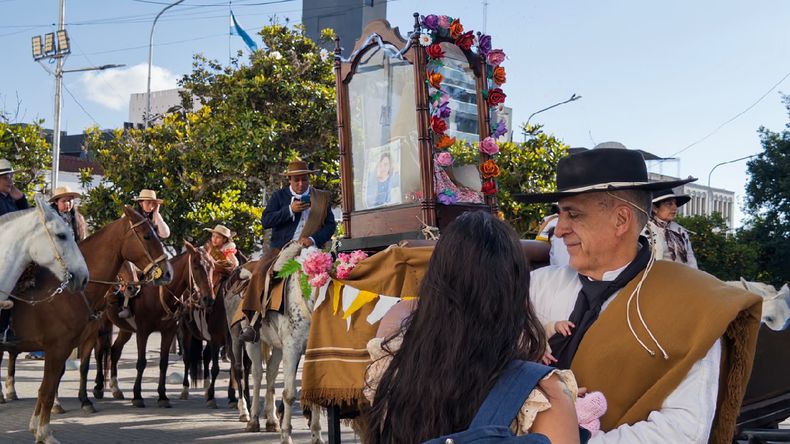 Gauchosperegrinaron a caballo hasta el Santuario de Río Blanco