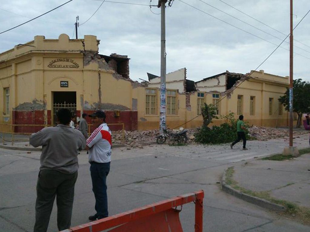 Destrucción por el sismo