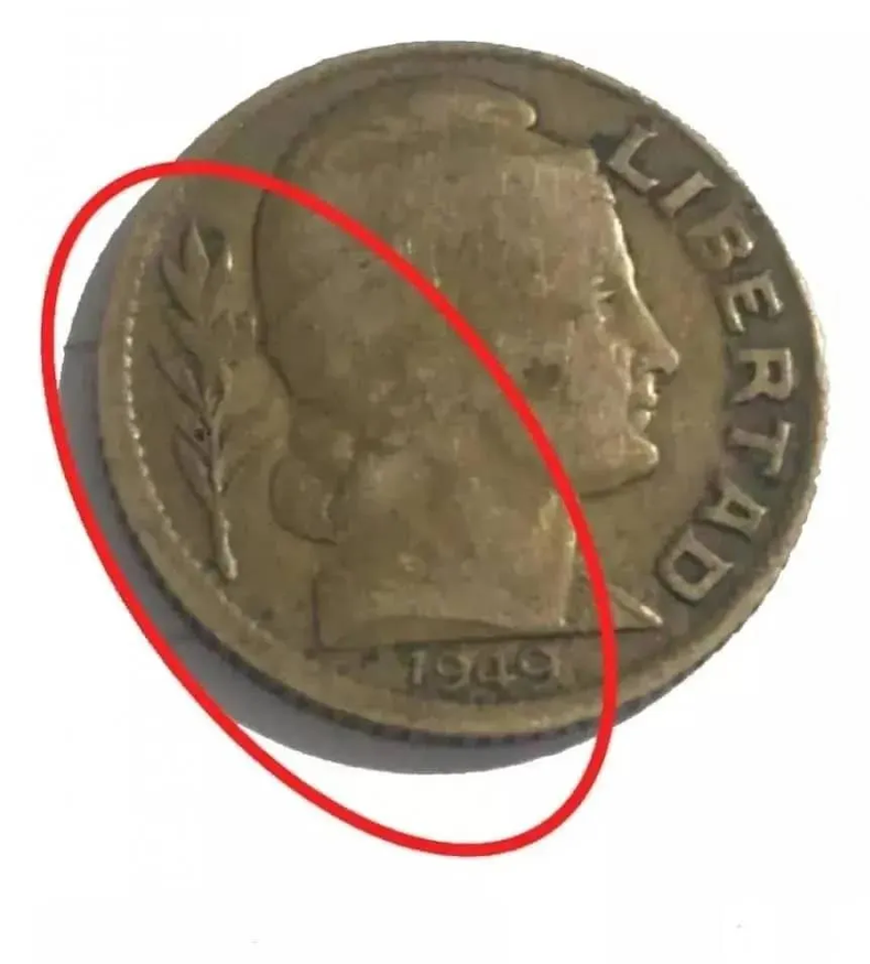 Moneda de 10 centavos.