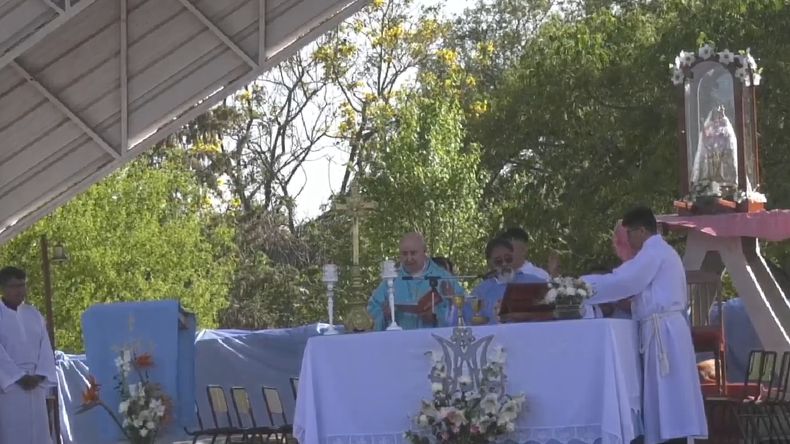 Peregrinación y misa en Río Blanco