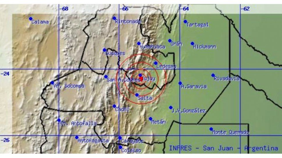 Epicentro del sismo