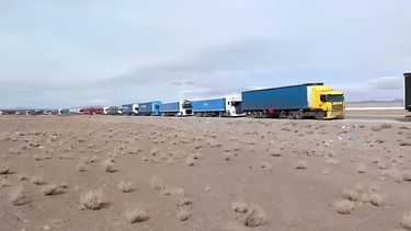 el paso de jama esta nuevamente habilitado y bajo un 50% la cantidad de camiones varados