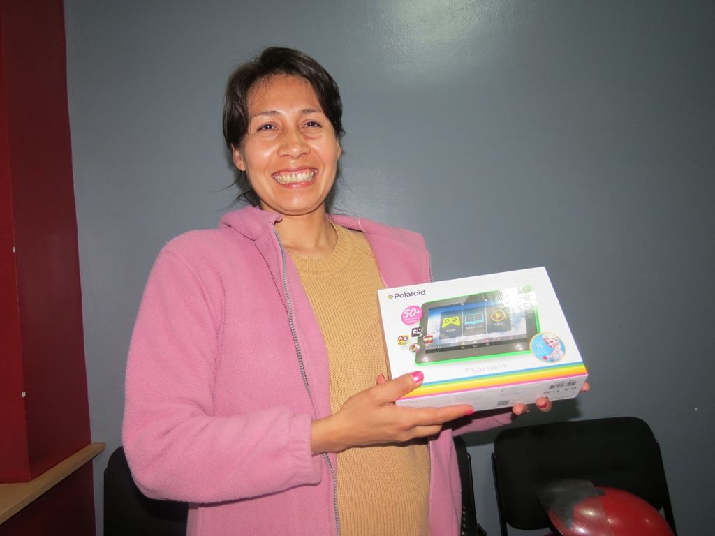 ganadora de tablet