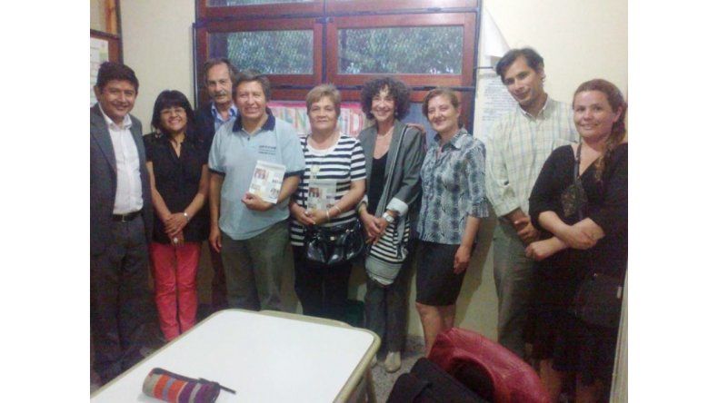 Héctor Marteau y docentes