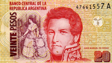 Billete de $20.