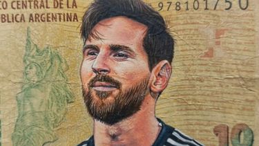 Un jujeño pintó a Lionel Messi en un billete y es viral