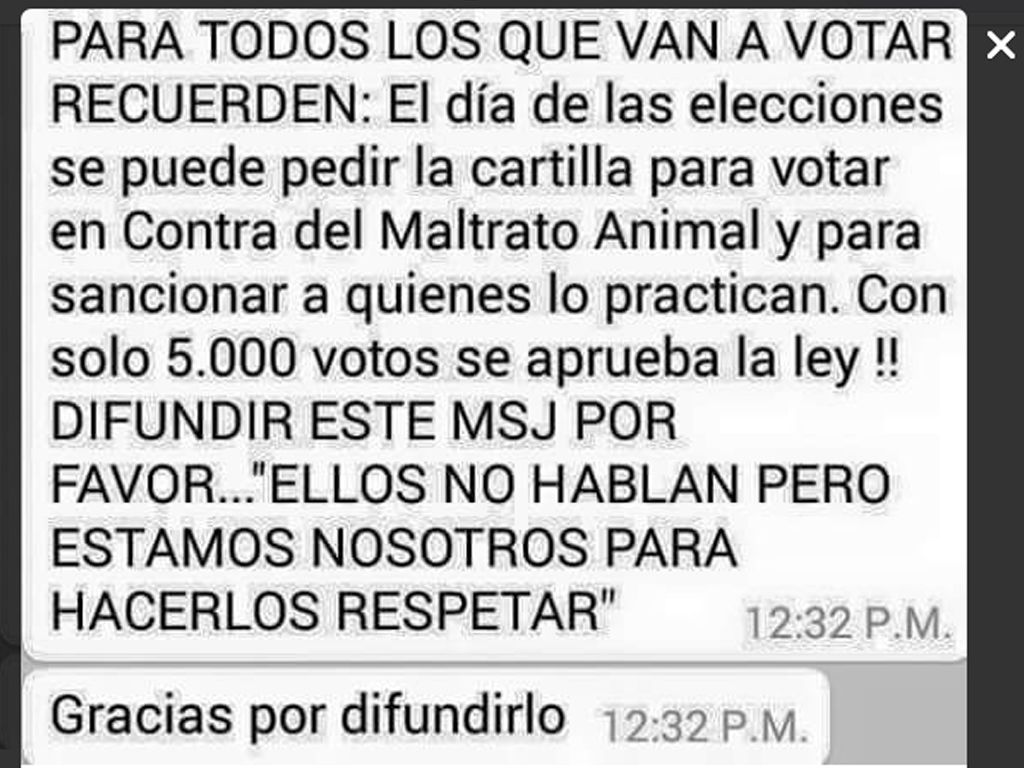 Falso mensaje