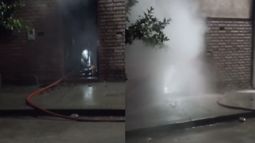 Incendio en una casa de Monterrico