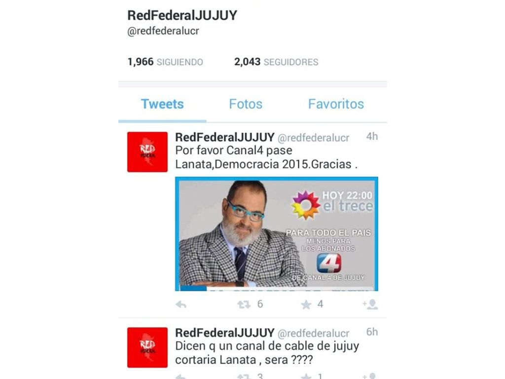 impresión de pantalla de Twitter