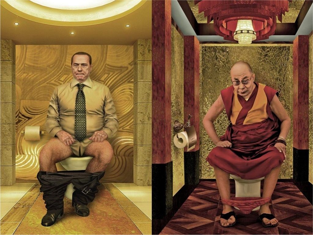 Silvio Berlusconi y Dalai Lama