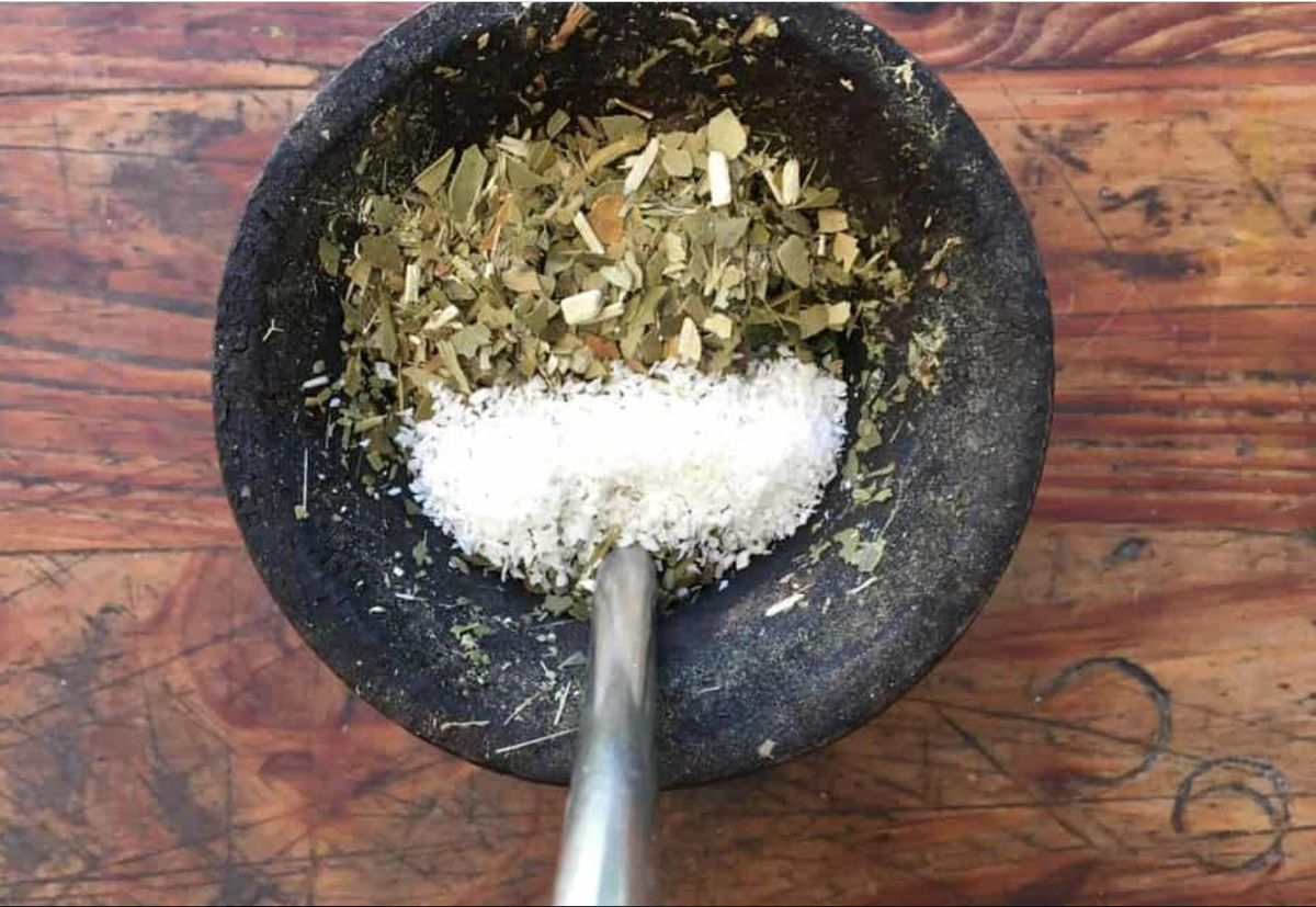Mate con coco rallado.