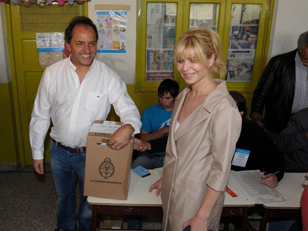 Carina Rabolini junto a Daniel Scioli