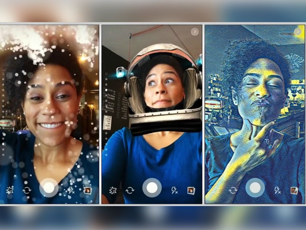 Filtros en Facebook como Snapchat