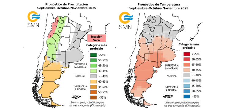 El SMN lanzó su “Resumen Climático – Primavera 2025”  (septiembre a noviembre) donde prevé temperaturas “normales” para Jujuy.