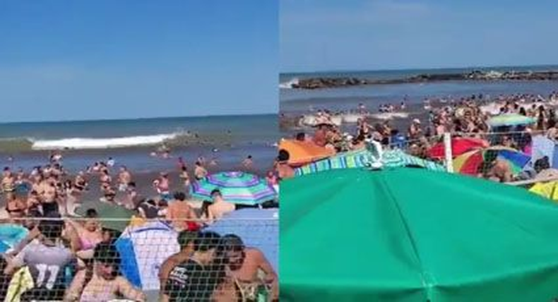 Ola gigante en la costa atlántica