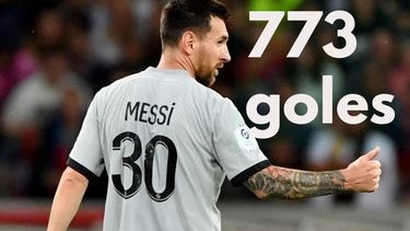 Messi llegó al puesto número tres del ranking de goleadores históricos del fútbol: el 2 a 0 marcado por Lionel ayer domingo fue el número 15 con el PSG.