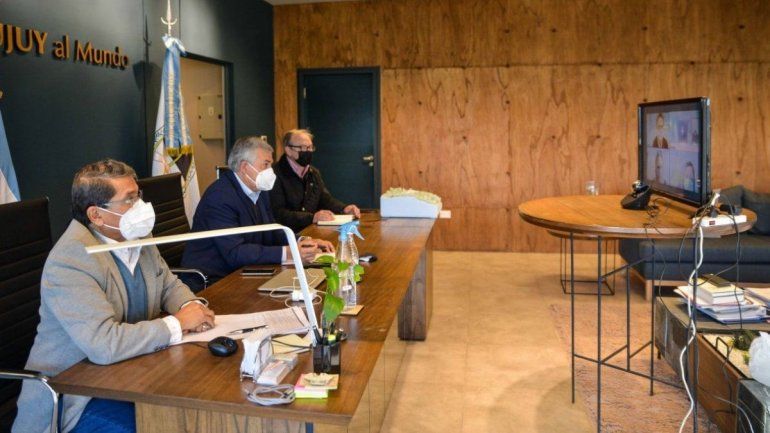 Morales, Stanic y Galarza con funcionarios nacionales por obras en la Ruta 34