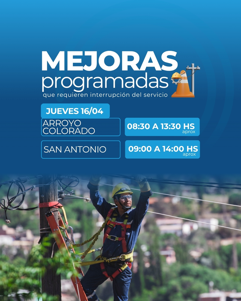 Cortes programados para este jueves en dos localidades