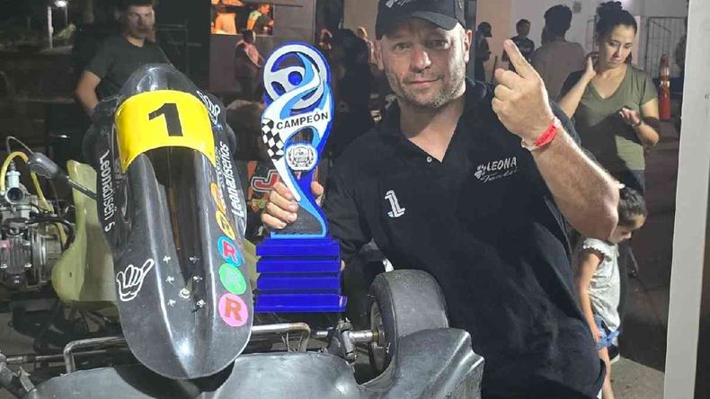 Luis Leona campeón del karting en Salta