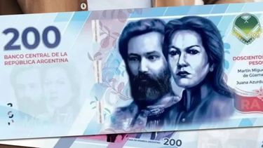 El BCRA presentó el nuevo billete de $200