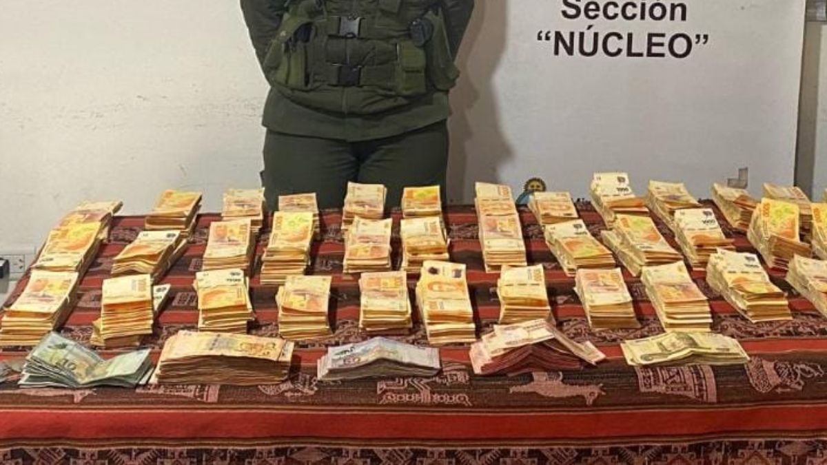 Detuvieron aun hombre en La Quiaca con 10 millones de pesos en una mochila