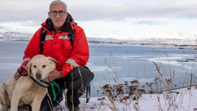 Tango, el perro rescatista en Ushuaia