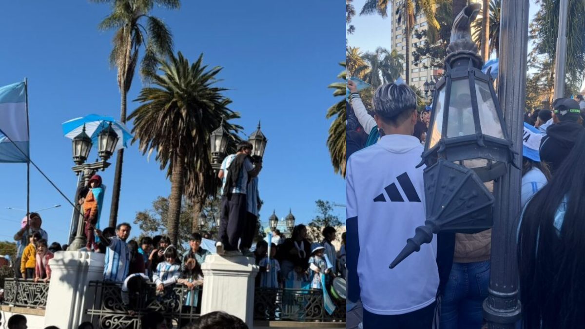 Vandalismo en Plaza Belgrano.