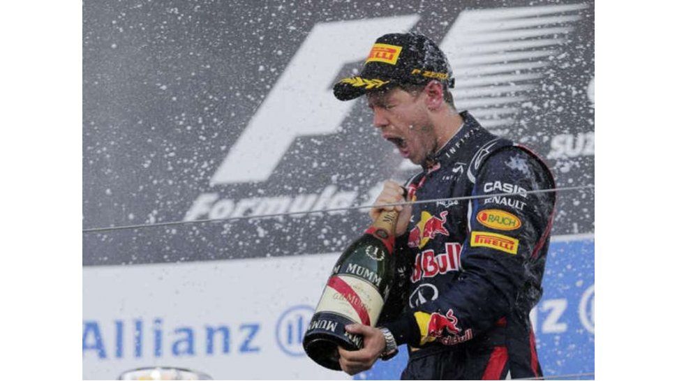 Festejo de Vettel