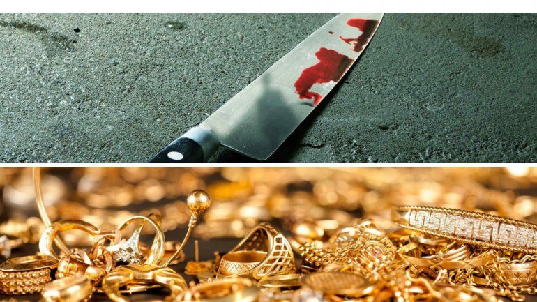 cuchillo y joyas