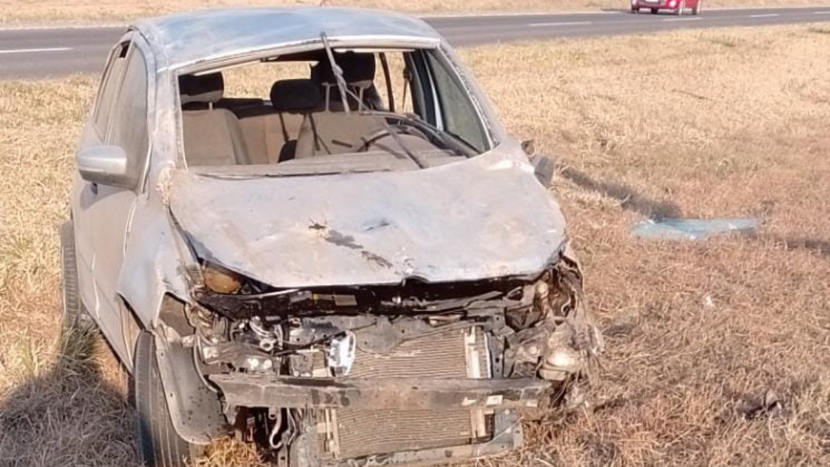 Ruta 66: Volcó un vehículo y dio 1,6° de alcohol en sangre