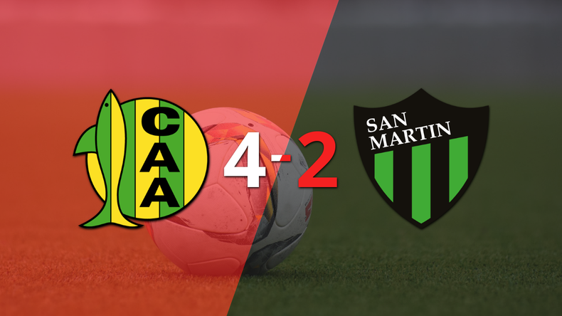 Gran triunfo de Aldosivi por 4 a 2 frente a San Martín (SJ)