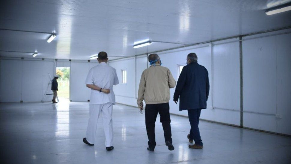 San Pedro: etapa final del armado del hospital de campaña