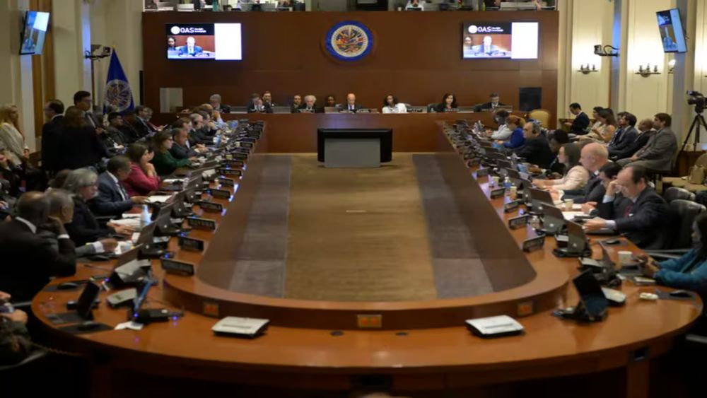Fotografía de una sesión extraordinaria de la Organización de Estados Americanos, este miércoles en Washington.
