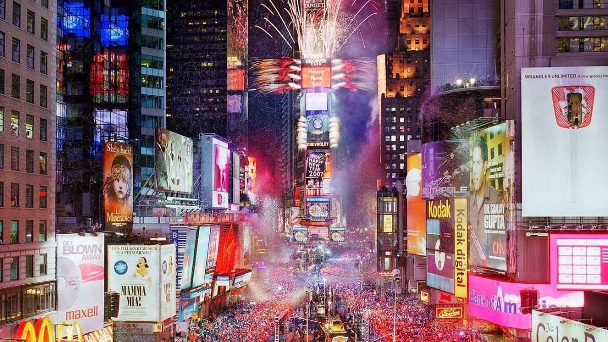 Año nuevo en Nueva York el icónico conteo en Times Square