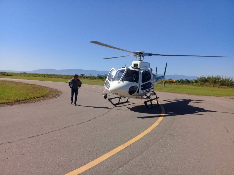 Helicóptero de la provincia en una nueva misión
