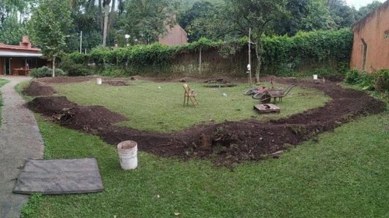 Construyó una pista en su casa para entrenar durante la cuarentena